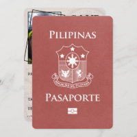 Light Burgundy Philippines Passport Save The Date