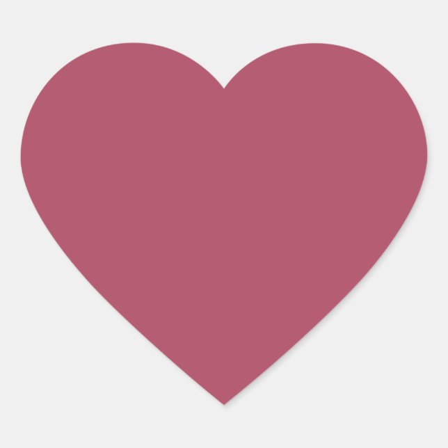 Light Burgundy  (solid colour)  Heart Sticker (Front)