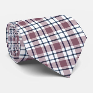 Light checkered retro pattern brown gray white tie