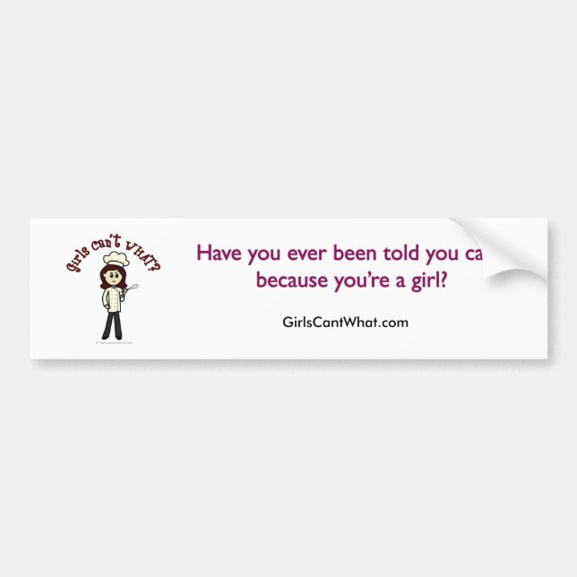 Light Chef Girl Bumper Sticker (Front)