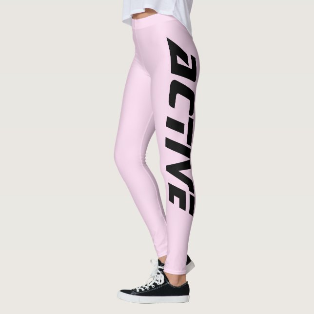 Light Clean Lavender Colour Active Sport Leggings (Left)