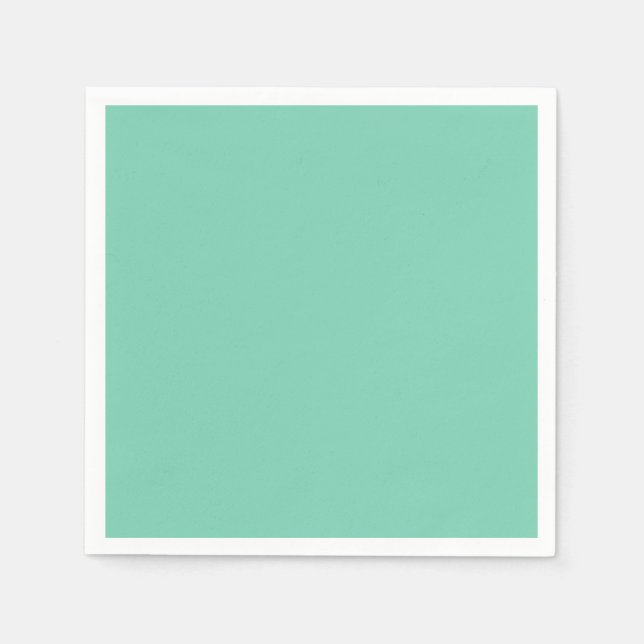 Light Coastal Green Solid Colour Napkin (Front)