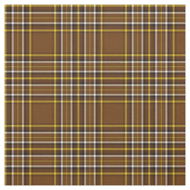 Light Coco plaid, with gold/white/black stripe Fabric (Swatch)