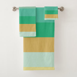Light Color Stripes Bath Towel Set