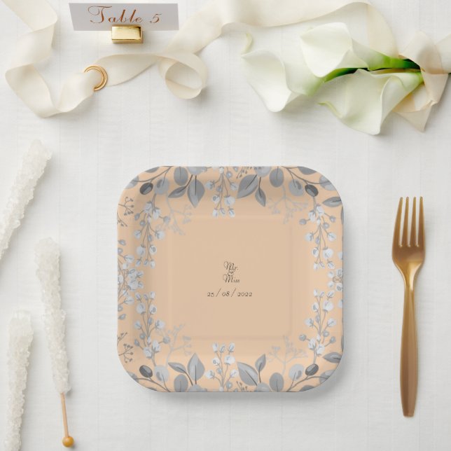 Light colour paper plate (Wedding)