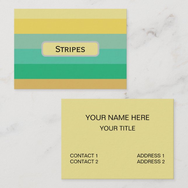 Light Colour Stripes Business Card (Front/Back)