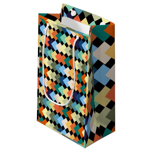 Light Coloured Diamonds  Small Gift Bag (Front Angled)