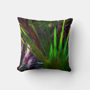 Light comes to the forest. throw pillow