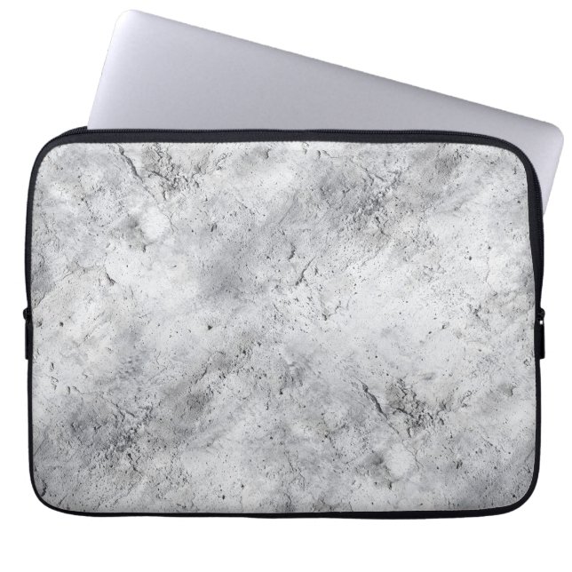 Light Concrete Plaster Texture with Distress Laptop Sleeve (Front)
