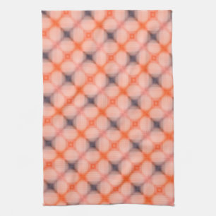 Light Coral and Grey Blue Stripes Kitchen Towel