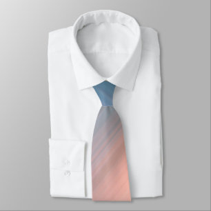 Light Coral and Grey Blue Stripes Tie
