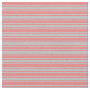 Light Coral and Grey Coloured Lines Fabric