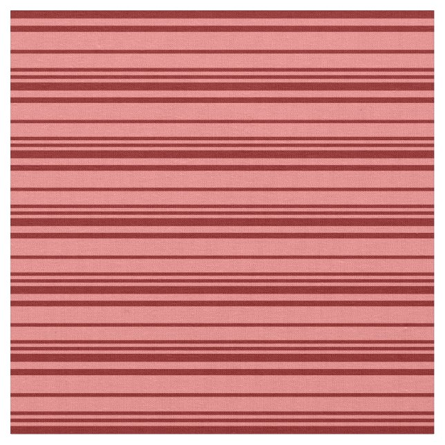 Light Coral and Maroon Coloured Pattern of Stripes Fabric (Close Up)