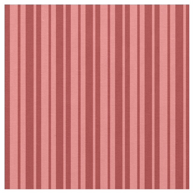 Light Coral & Brown Coloured Stripes Pattern Fabric (Close Up)