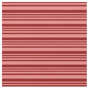 Light Coral & Dark Red Coloured Stripes Fabric