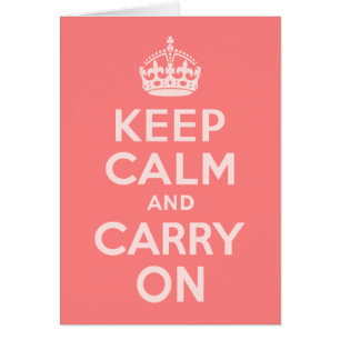 Light Coral Keep Calm and Carry On