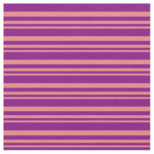 Light Coral & Purple Lined/Striped Pattern Fabric