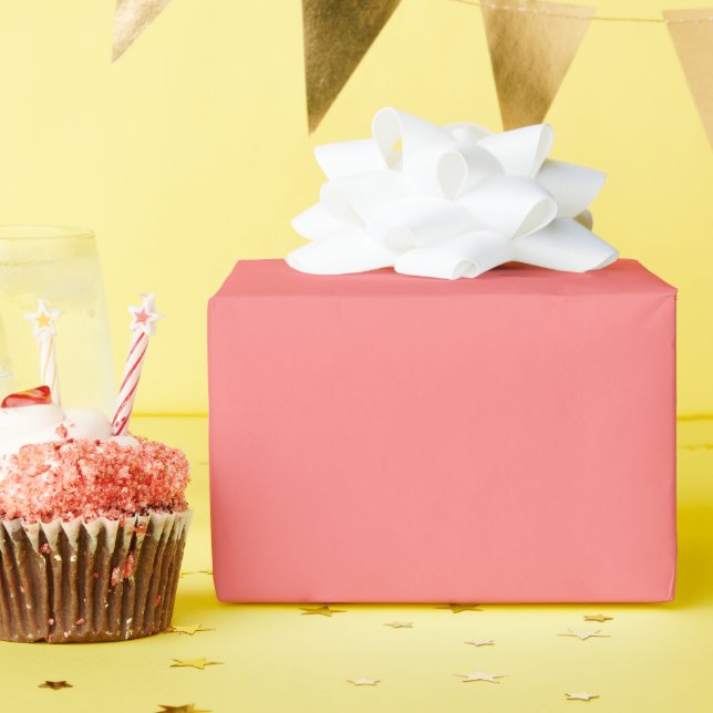 Light Coral Solid Colour Wrapping Paper (Birthday Party)