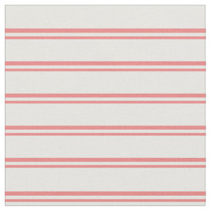 Light Coral & White Pattern of Stripes Fabric