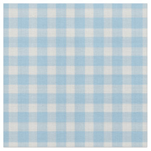 Light Cornflower Blue Checkered Plaid Fabric