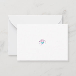 Light Cornflower Blue, Sky Megenta, Girly Advice Card