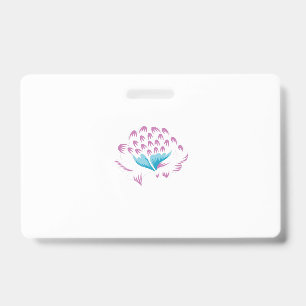 Light Cornflower Blue, Sky Megenta, Girly Badge