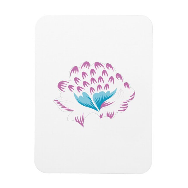 Light Cornflower Blue, Sky Megenta, Girly Magnet (Vertical)