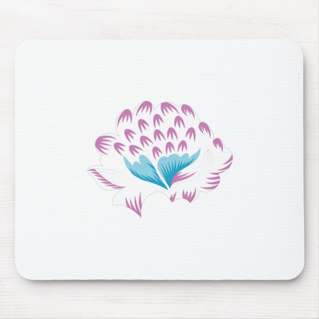 Light Cornflower Blue, Sky Megenta, Girly Mouse Pad (Front)