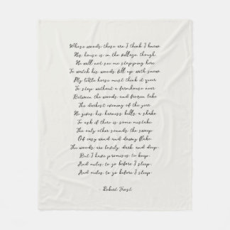 Light Cream Custom Poem Song Lyric Quote  Fleece Blanket