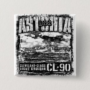 Light cruiser Astoria 2 Inch Square Button