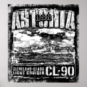 Light cruiser Astoria Poster