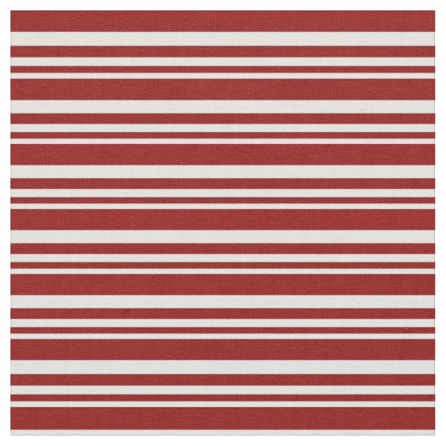 Light Cyan and Dark Red Lined Pattern Fabric (Close Up)