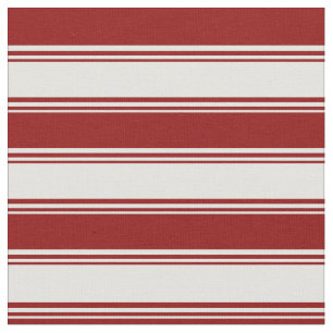 Light Cyan and Dark Red Lined Pattern Fabric