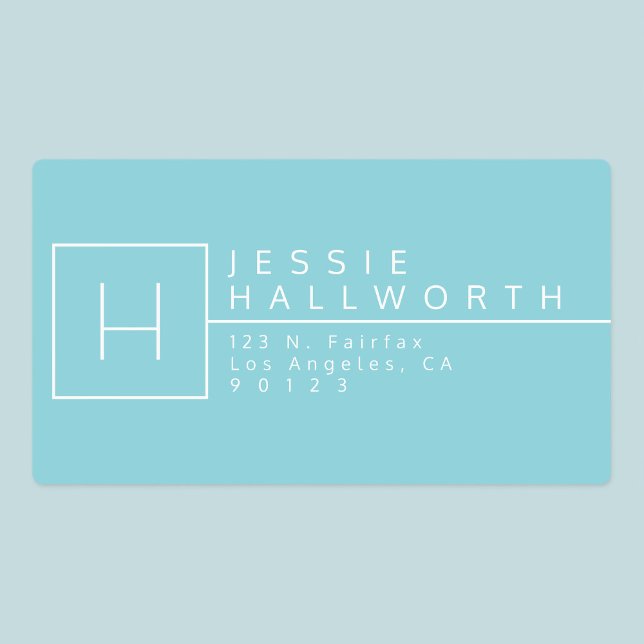 Light Cyan Blue & White Monogrammed Waterproof (Creator Uploaded)