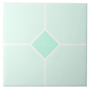 Light cyan green and white square cross tile