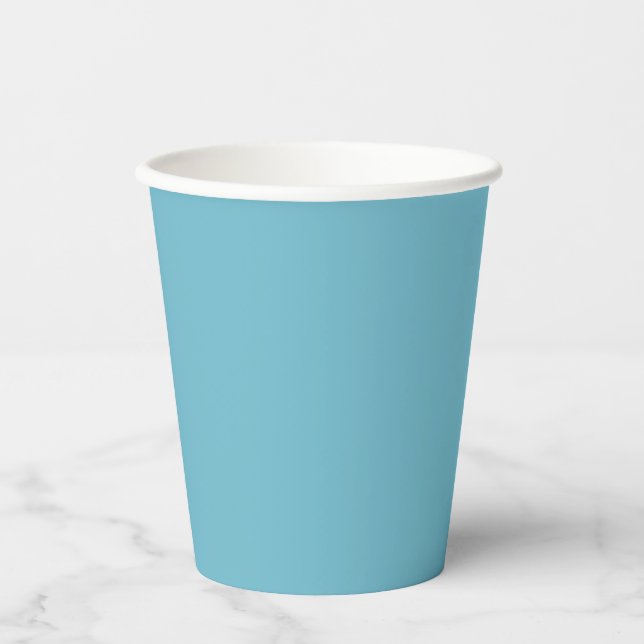 Light cyan hex code #6FBACD   Paper Cups (Front)