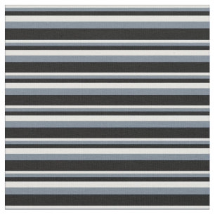 Light Cyan, Slate Grey & Black Coloured Pattern Fabric