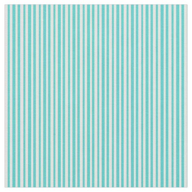 Light Cyan & Turquoise Stripes Pattern Fabric (Close Up)