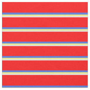 Light Cyan, Yellow, Royal Blue, and Red Coloured Fabric