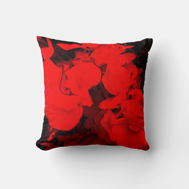 Light & dark flowers throw pillow (Front)