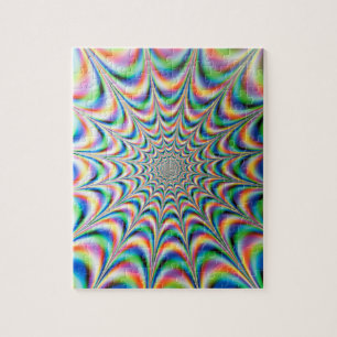 Light display, Infinity light tunnel Jigsaw Puzzle