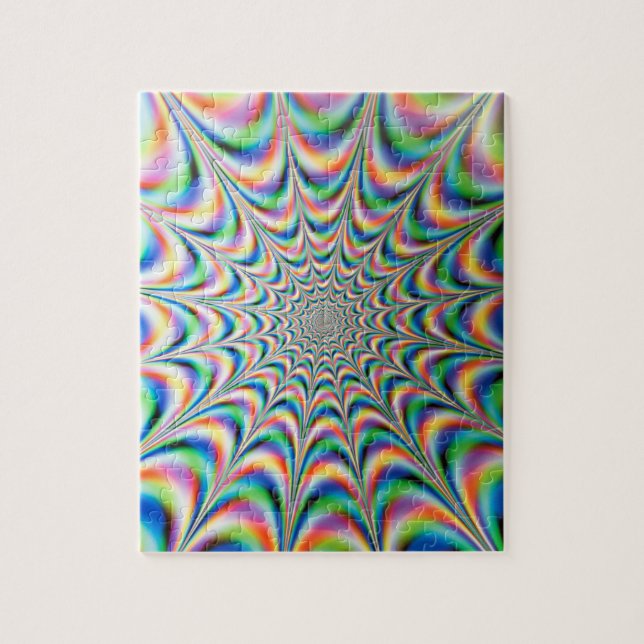 Light display, Infinity light tunnel Jigsaw Puzzle (Vertical)