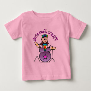 Light Drummer Girl Baby T-Shirt