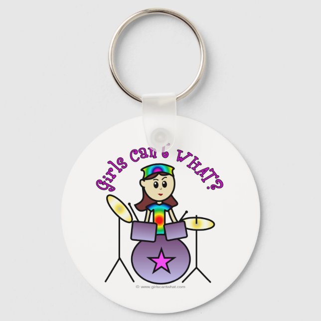 Light Drummer Girl Keychain (Front)