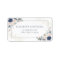 Light Dusty Blue Blush Pink Gold Floral Address