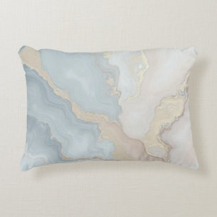 Light Dusty Blue Gray Beige Cream Abstract Accent Pillow