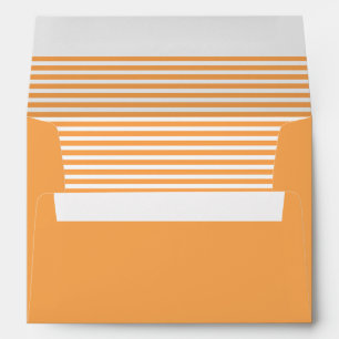 Light Dusty Orange and White Striped Envelope