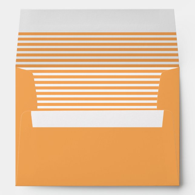 Light Dusty Orange and White Striped Envelope (Back (Bottom))