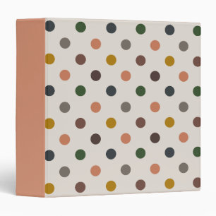 Light Earth Tone Woodlands Polka Dots Design Binder