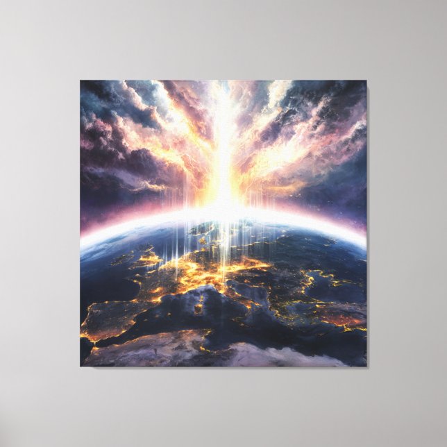 *~*  Light Earth World Cosmic  AP70  Love Canvas Print (Front)